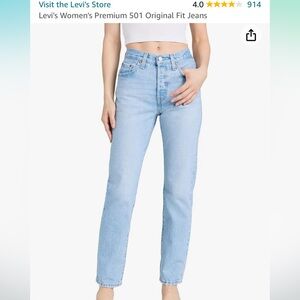 Levi's 501 jeans W26 L30 new without tags